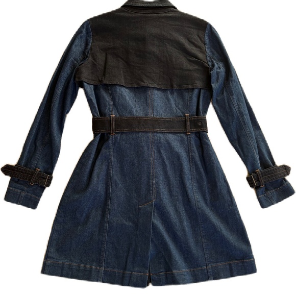 Christian Siriano Gloria Vanderbilt Denim Trench jacket 6 - Picture 6 of 16